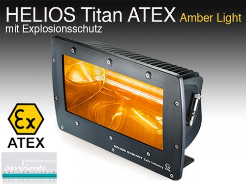 HELIOS Titan ATEX Amber Light Heizstrahler mit Explosionsschutz